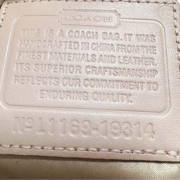 Coach Kristin Woven Leather Hobo Shoulder Bag Tuberose Pink - Picture 12 of 12